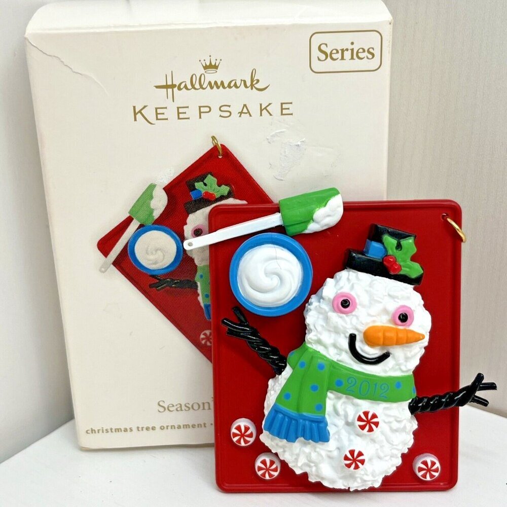 Hallmark Christmas Tree Ornament Snowman‎ Cake SEASON'S TREATINGS 2012